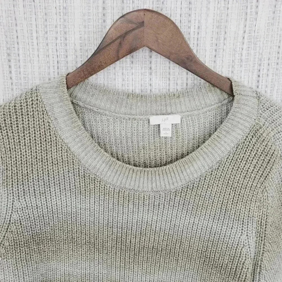 J. Jill Women's Knit Sweater Crewneck Size L Striped Pullover - Picture 3 of 8